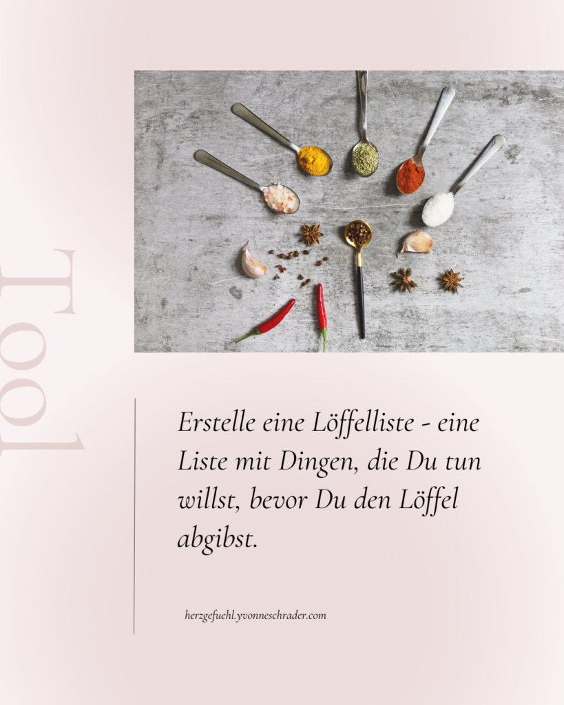 Erstelle eine Löffelliste